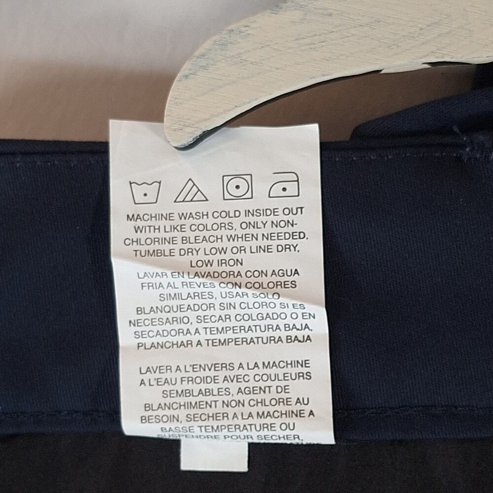 Lee Navy Blue Slacks Pants 18W Women's Straight Leg Mid Rise Stretch Work NWT - Picture 7 of 11